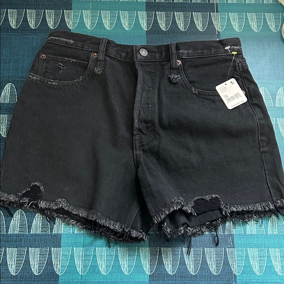 We The Free Pants - Free people We The Free Charcoal Frayed Jean Shorts New with tags